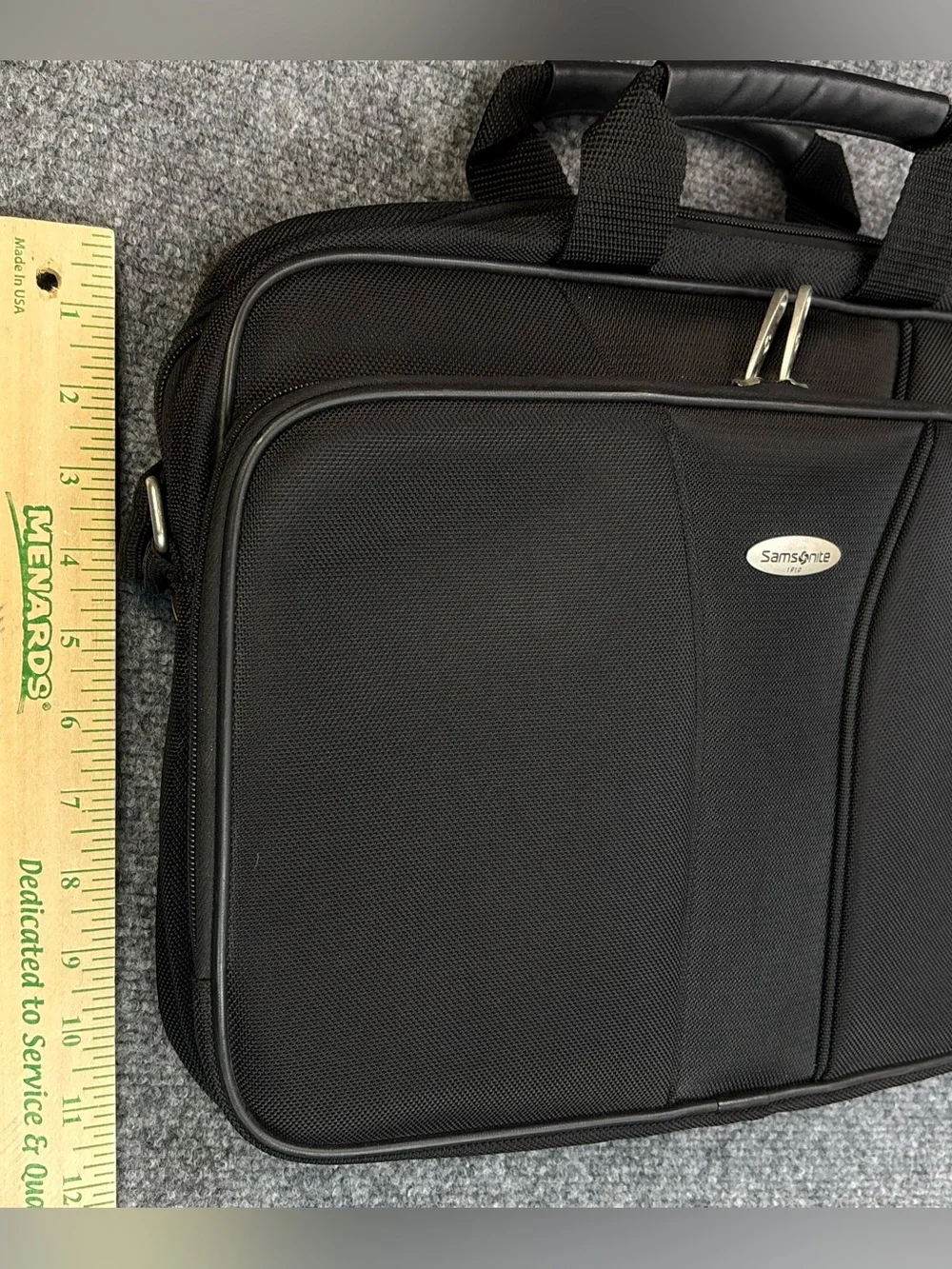 Samsonite Black Laptop Messenger Bag Briefcase Carry on Travel Busines 937795